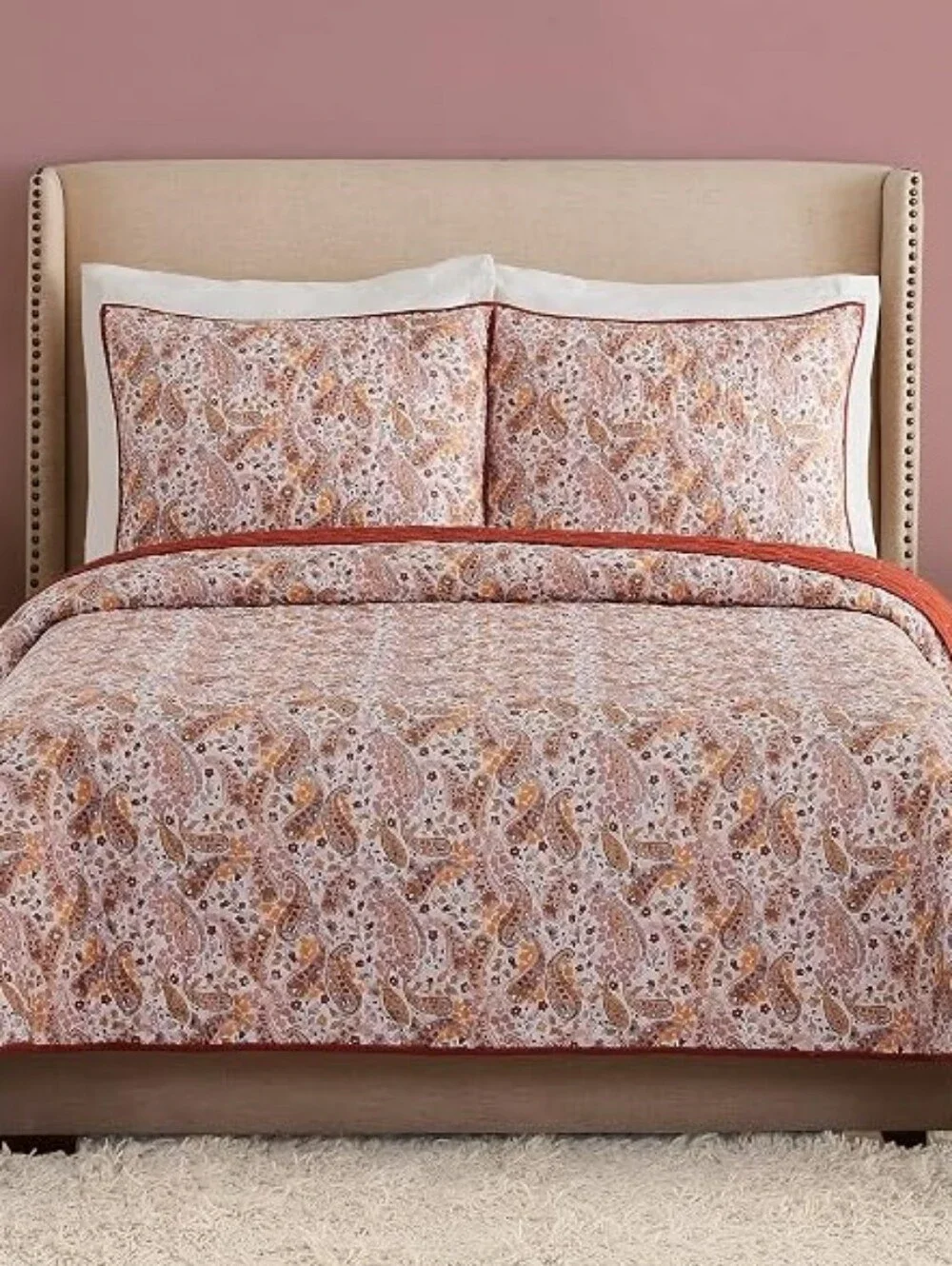 Vera Bradley Maddalena Paisley 3-Piece Quilt Set, Full-Queen
